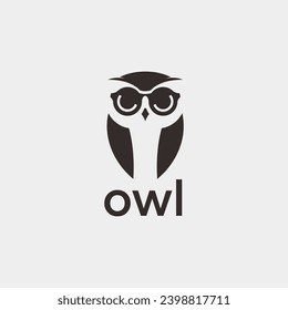 black owl logo design	template