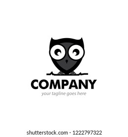black owl logo icon