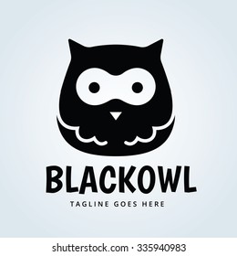 Black Owl Logo Template