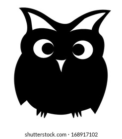 black owl vector illustration