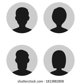 black pack of silhouette avatars