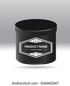 black packaging templates. minimal logo design with trendy linear style.vector illustration