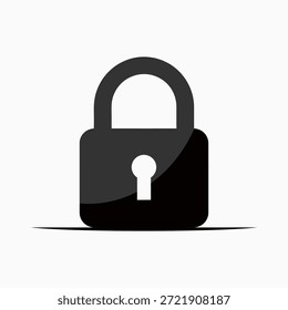 Icono de candado negro para seguridad digital y privacidad de datos