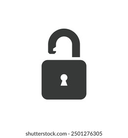 Black padlock icon. Vector illustration