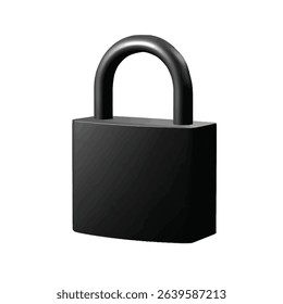Black padlock security privacy protection symbol
