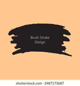 Black paint is applied with brush strokes. markers brushes underline neoteric vector