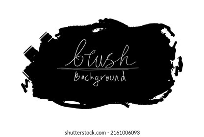 Fondo de pintura negro. trazo de pincel de tinta. pinceladas artísticas granulosas. Pancartas sucias de textura de distrés. fondo moreno. ilustración vectorial