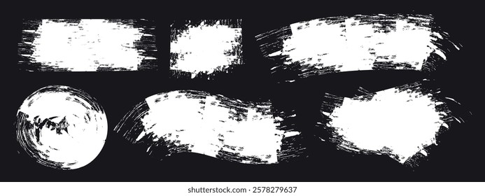 Black paint backgrounds and splatters. Hand drawn sketch doodle scribble brush geometric shape crayon effect background. vector illustration.