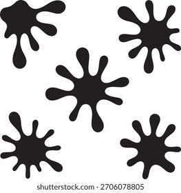 Schwarze Farbe blots Sammlung von Vektorsymbolen