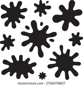 Schwarze Farbe blots Sammlung von Vektorsymbolen