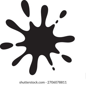 Coleção de ícones de vetor de manchas de tinta preta