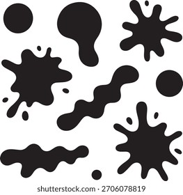 Schwarze Farbe blots Sammlung von Vektorsymbolen