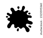 Black paint blots icon. Paint splash monochrome flat symbol. Vector illustration design.