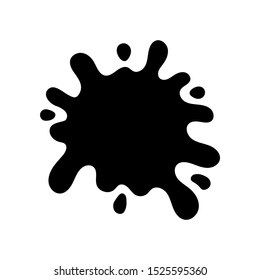 Schwarze Farbblöcke Symbol. Paint splash monochrome flache Symbol. Vektorillustration-Illustrationsdesign.