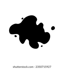 Black paint blots icon. Paint splash monochrome flat symbol. Vector illustration design.