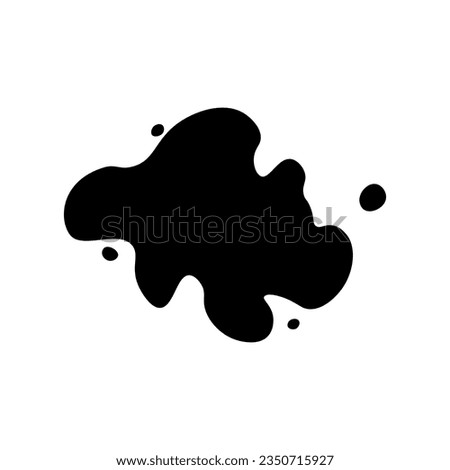 Black paint blots icon. Paint splash monochrome flat symbol. Vector illustration design.