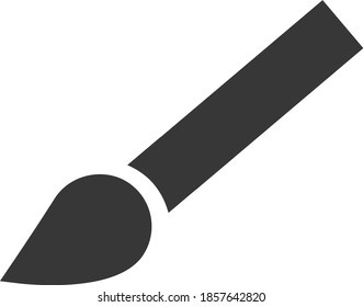 Black Paint Brush Concept Icon Illustration