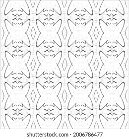 Black paint brush floral strokes vector seamless pattern. Hand drawn curved and wavy lines with grunge circles. brush scribbles decorative texture. Messy doodles, bold curvy lines illustration.