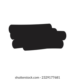 black paint brush hand stroke