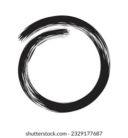 black paint brush hand stroke