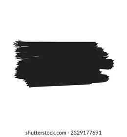 black paint brush hand stroke