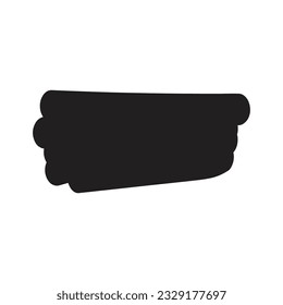 black paint brush hand stroke