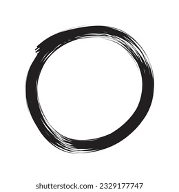 black paint brush hand stroke