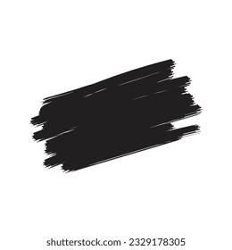 black paint brush hand stroke