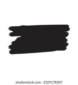black paint brush hand stroke
