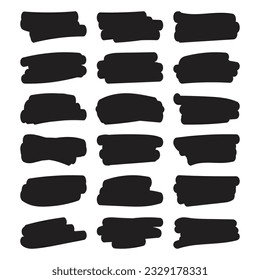 black paint brush hand stroke
