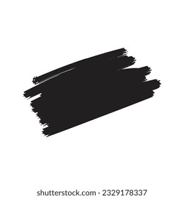 black paint brush hand stroke
