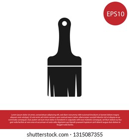 Black Paint brush icon isolated on white background. Vector Illustration