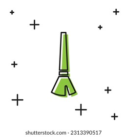 Black Paint brush icon isolated on white background.  Vector Illustration