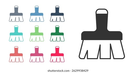 Black Paint brush icon isolated on white background. Set icons colorful. Vector