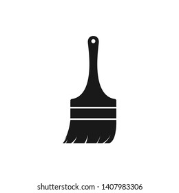 Black paint brush icon, on the white background.