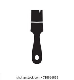 black paint brush icon- vector illustration