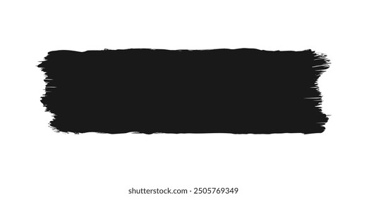 Black Paint Brush Ink Grunge Banner Illustration