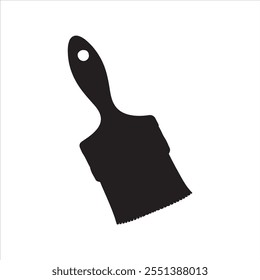 Black paint brush silhouette vector illustration on white background