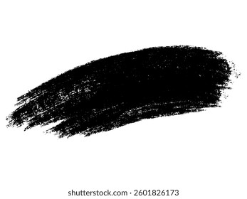 Black Paint Brush Stroke – Isolated Grunge Vector