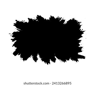 a black paint brush stroke on a white background, brush vector file ink texture black font black ink ink blot text space line stroke brush fonts