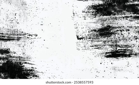 Black paint brush strokes patterns vector. Grunge background. Black brush strokes. Grunge texture. Vector Illustration. EPS 10. 