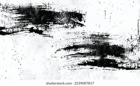 Black paint brush strokes patterns vector. Grunge background. Black brush strokes. Grunge texture. Vector Illustration. EPS 10. 