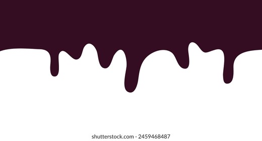 black paint dripping. abstract blob. White background.