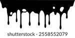 Black paint is dripping down a white background, creating a textured and artistic visual effect, ideal for designs related to art, creativity, or abstract concepts