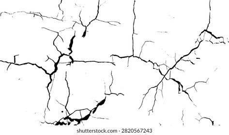 Black paint dripping on cracked surface