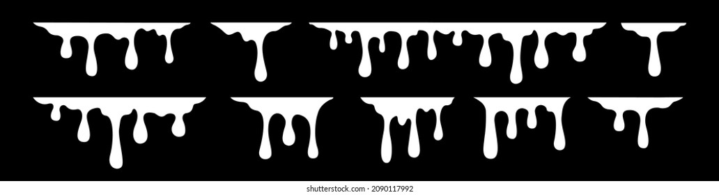 Icono de vector de goteo de pintura negra