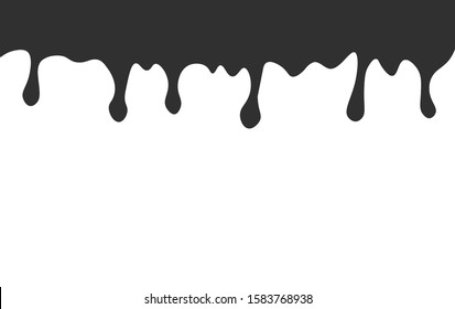 Black Paint Dripping White Background Stock Vector (Royalty Free ...