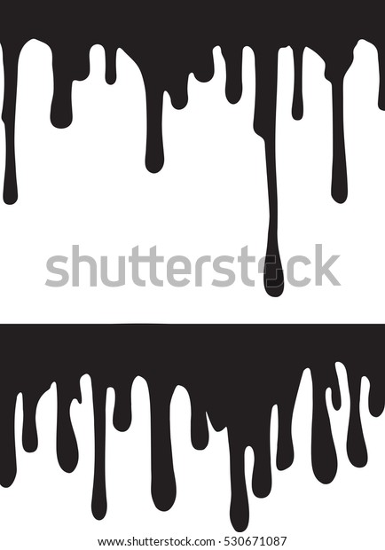 Black Paint Drips Vector Illustration Your Stock Vector (Royalty Free