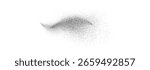 Black paint dust and splashes, coal dust effect, black ground pepper. Design element with grainy texture, abstract background with grainy noise pattern, vector, png. Ash, cinders.