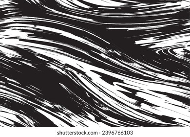 black paint grungy texture on white background, vector image of black paint splash texture
